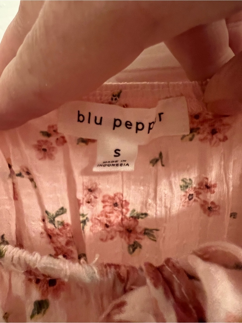 Blu Pepper Romantic Coquette Floral Pink Front Ties And Ruffles Mini Dress Small - Picture 5 of 7